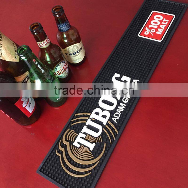 hot Promotional PVC Bar Mat With 3D Logo Bar Mat