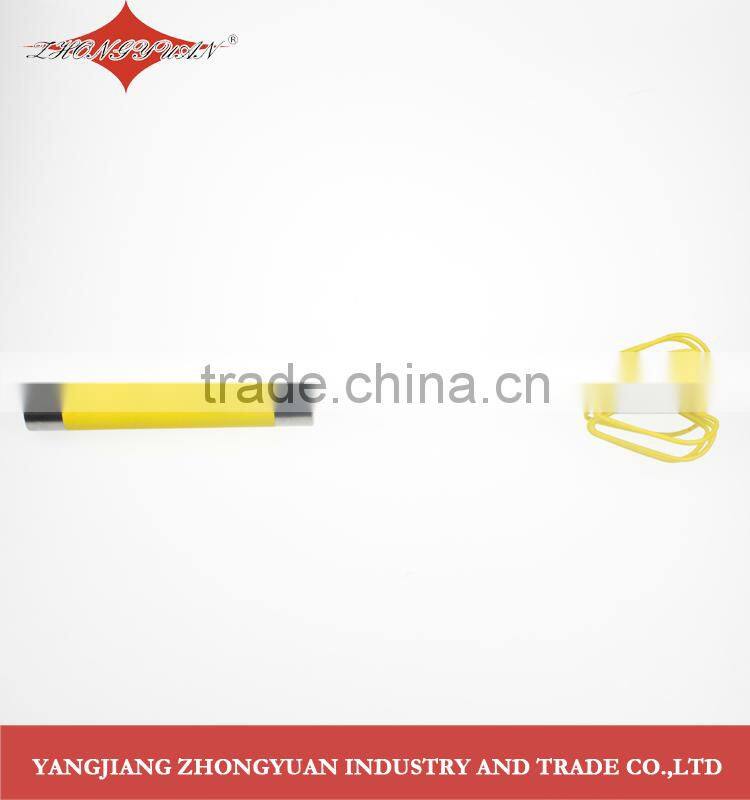 2014 newest Stainless steel rotary self-mixer miracle whisk silicone coated head, hand push,