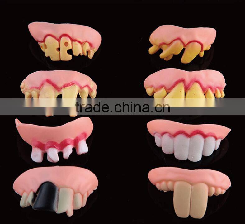 Halloween party fake teeth PVC fake teeth props fake teeth