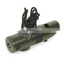 Seven in one outdoor multifunctional rescue whistle with compass outdoor survival whistle