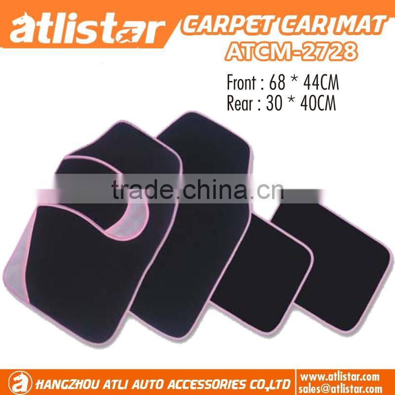 carpet car floor mat,car mat with pvc,cheap and non slip car universal mats