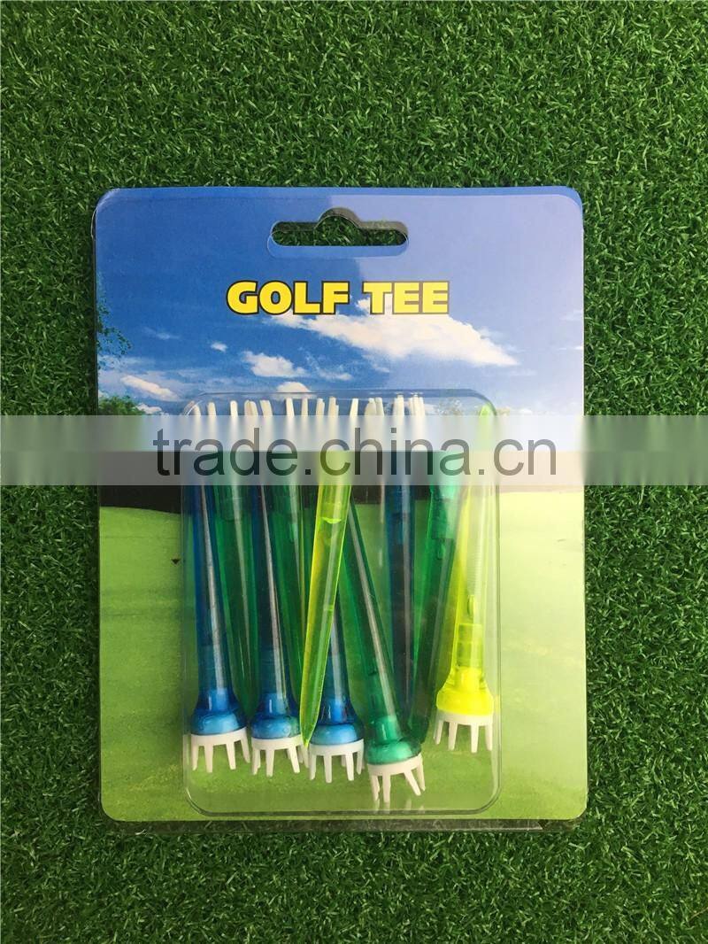 Custom Logo Colorful Plastic Golf Tee with Packaging