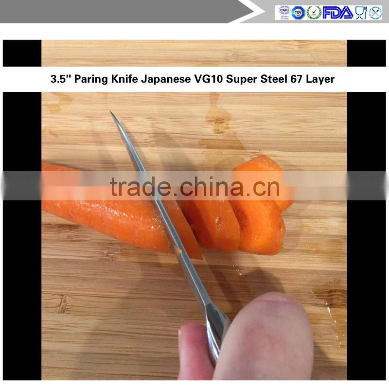 3.5" Paring Knife Japanese VG10 Super Steel 67 Layer High Carbon Stainless Steel Razor Sharp