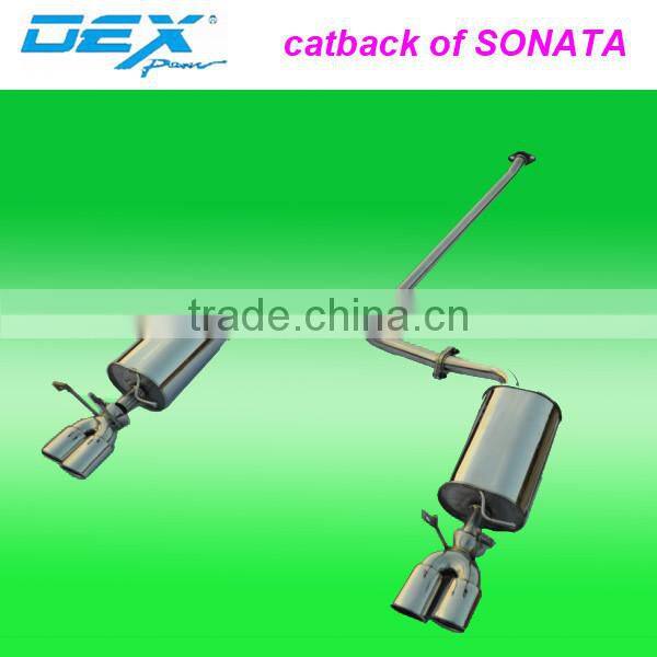auto part decorate racing exhaust system catback for sonata performance