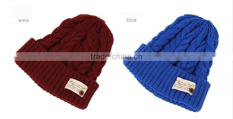 Han edition of autumn winter knitting hat with thick warm bonnet hat