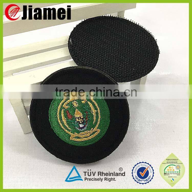 Computer Machine made self adhesive fabric embroidery custom patches