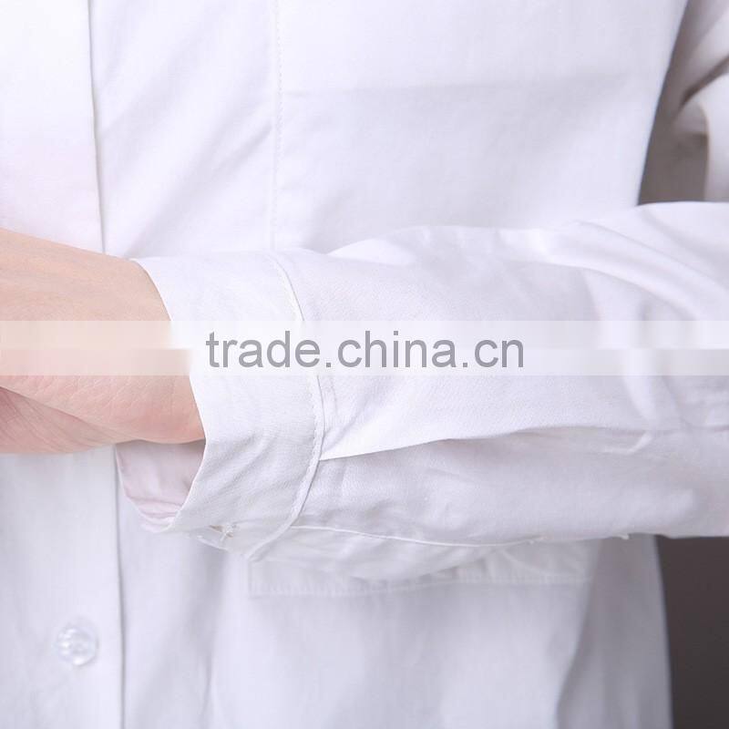 China supplier new style white long sleeve cotton elegant women formal blouse designs
