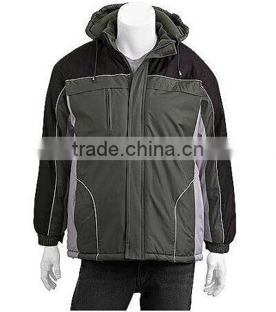 Men's Fleece Lined Jacket with Removable Hood