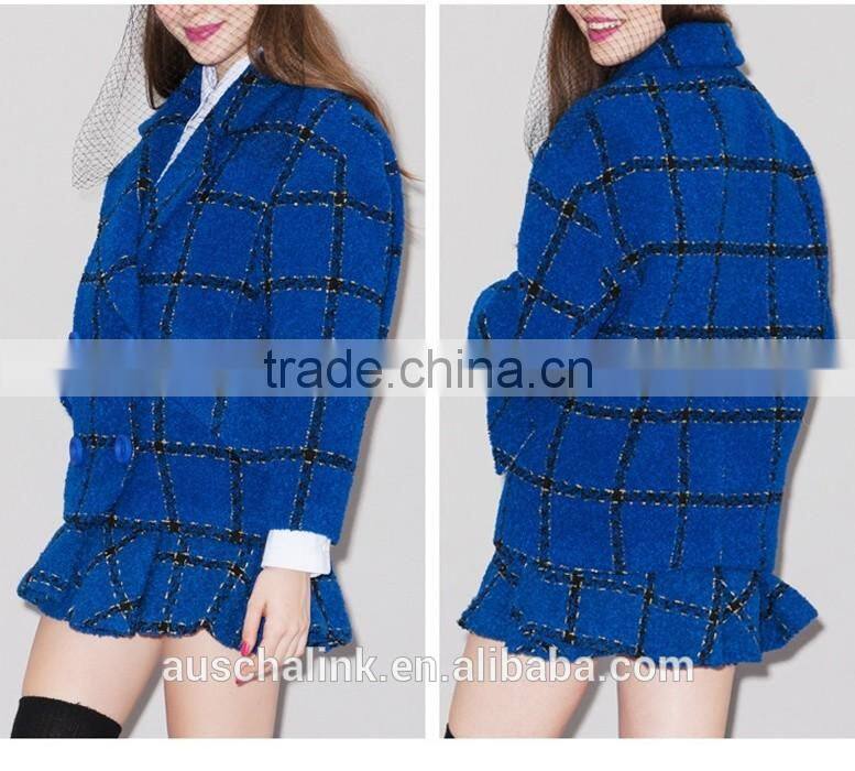 2016 korean design adult school girls custume plaid mini skirt