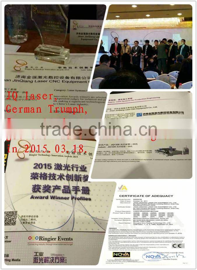 Non metal CNC JQ 1610 Laser Machine with single or double head