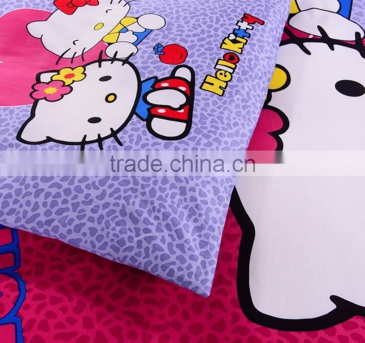 Hello kitty cute cat print bedding set for kids