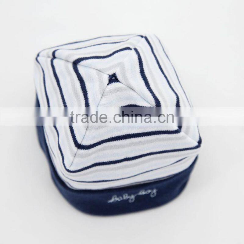 Retail Baby Clothing Set Accessories Unisex Beanie Stripe Infant Cotton Knitted Baby Thick Hat For Winter