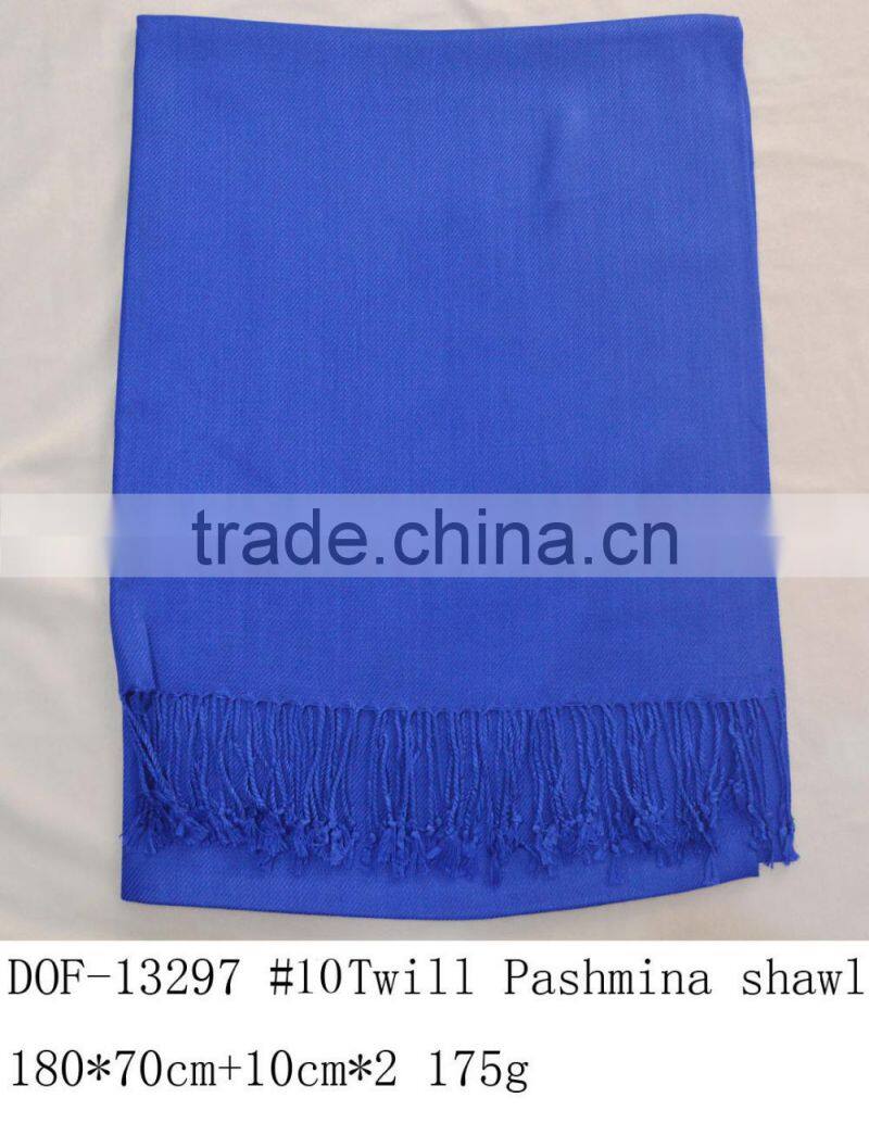 Fashion women twill hot popular pashmina shawl 100%viscose solid color