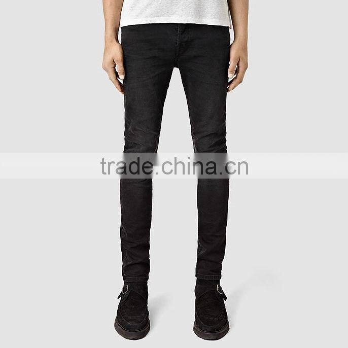 2016 men fashion funcky skinny black jeans in bulk great quality