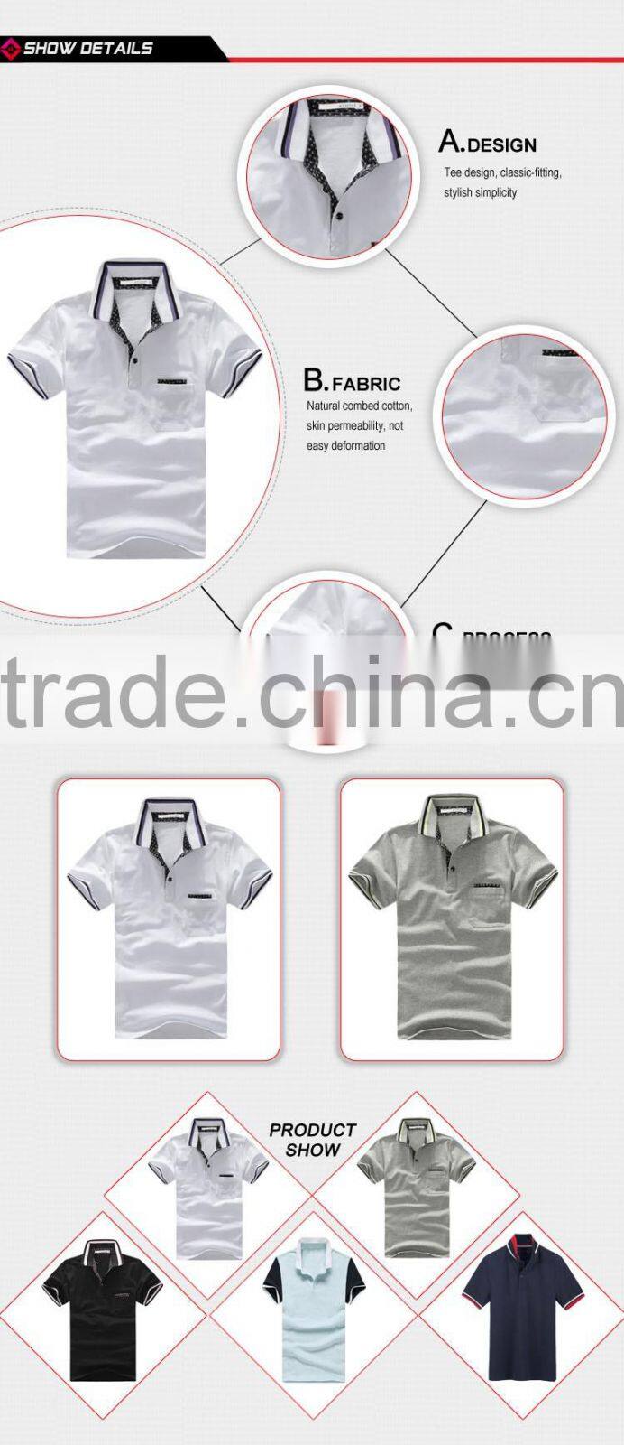 short sleeve plain cheap polo t shirts with pocket