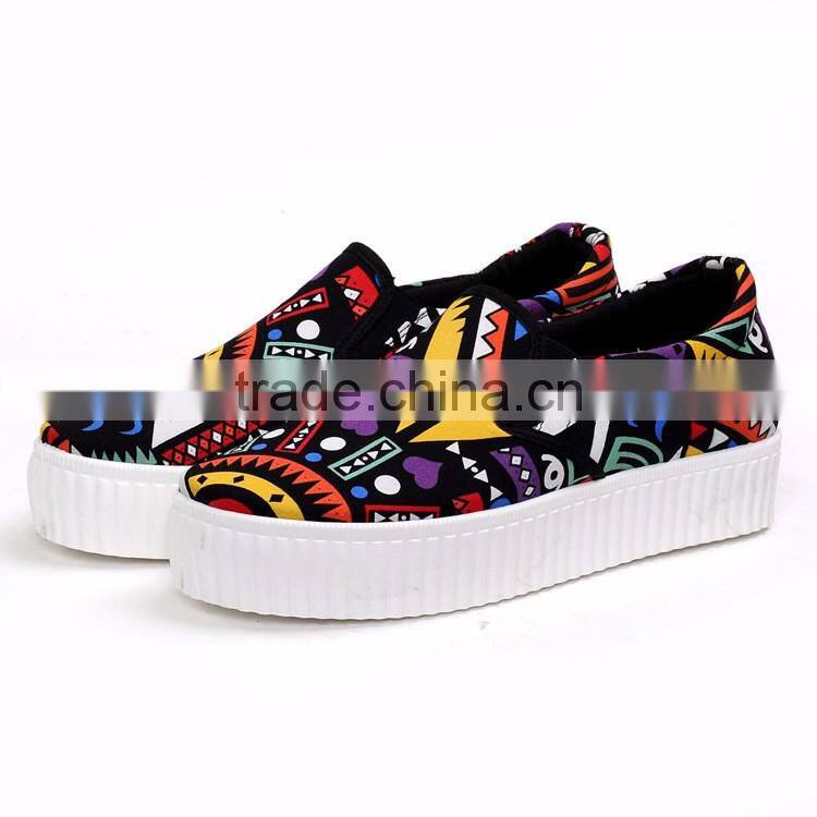 2016 women flat shoes canvas slip on shoes from china shoe factory