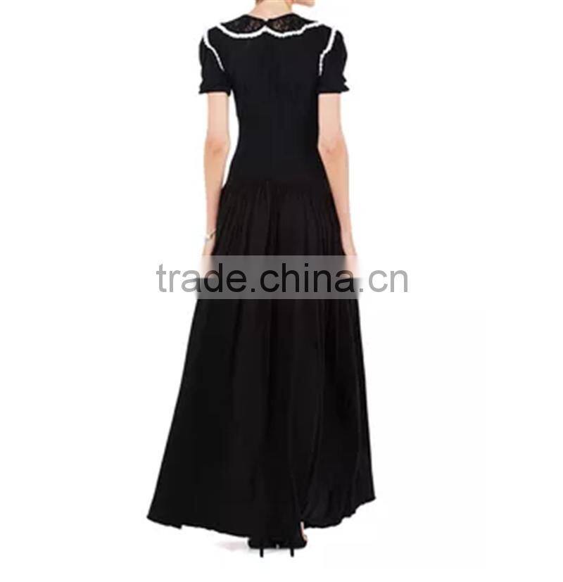 Plus size dresses See-through mesh neck Ruched waistline women dresses,short sleeves dresses