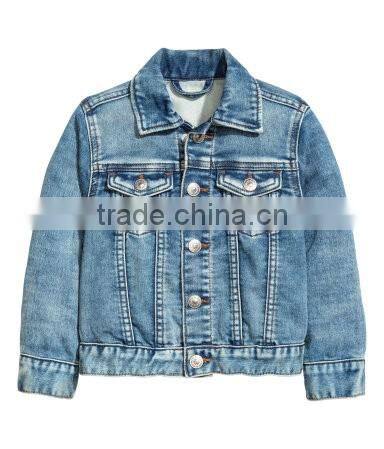 New fashion design boys blue jean jackets stylish kids denim coats