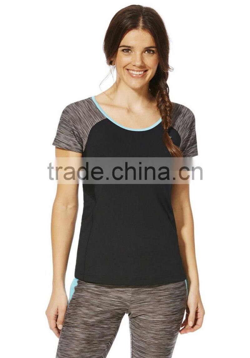 Custom Sports Gym Wholesale fashion t shirt for women yoga running t shirt