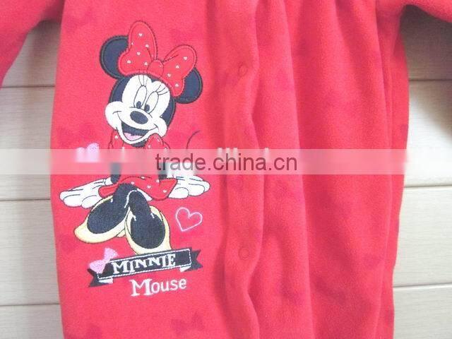 Baby winter cute embroidery design romper
