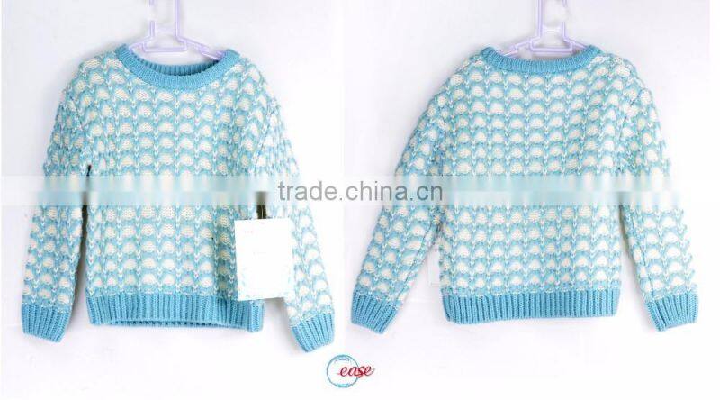 crochet animal pattern Custom knit deep blue wool sweater designs for baby boy