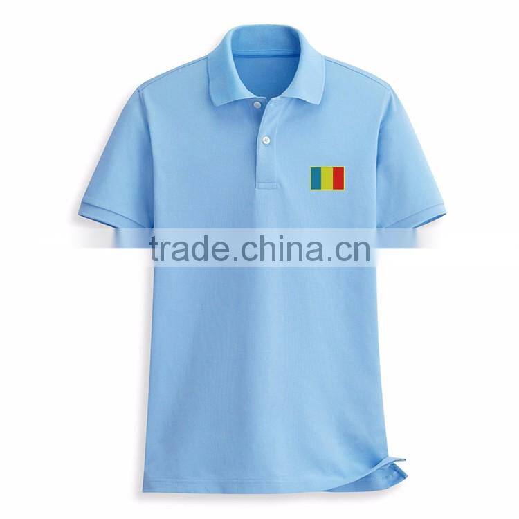 Manufacturer Wholesale Polo Customised Rubber Print Fashion Double Collar T-shirt