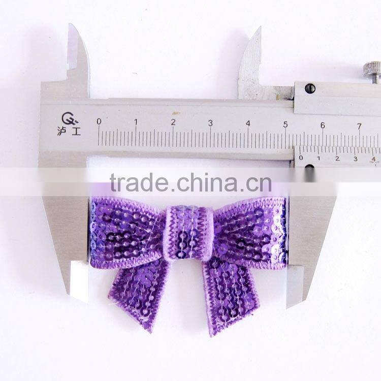 Hot sale Wholesale children's hair accessories Embroidery flash sequined bow Flash bead piece bow tie bowknot clip hairpin