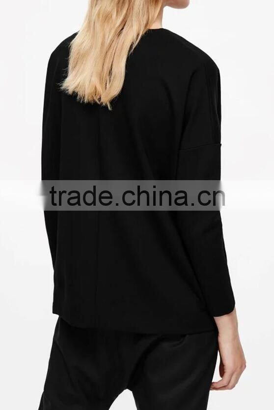 Runwaylover EY2380B Europe Style 2017 Ladies Fashion Pure Color Blouse