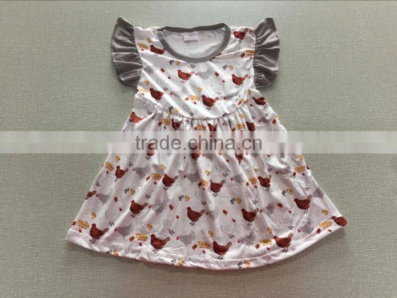 Princess printed kids clothes girl dress pretty baby cartoon clothes high quality cute baby clothes