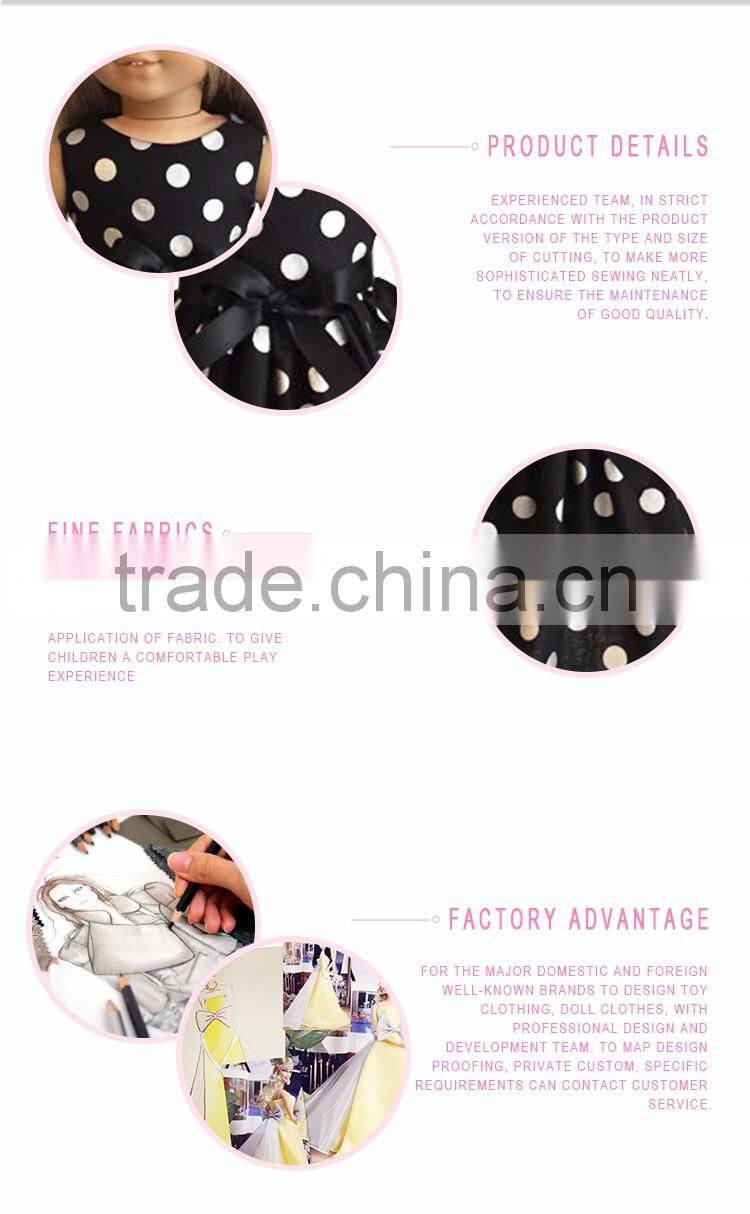 Most popular 18 inch american girl baby doll woven black dress