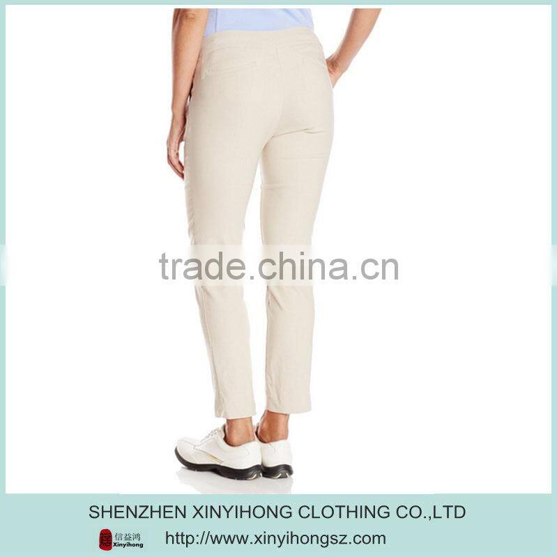polyester with spandex ladies golf pants /slim fit golf trousers