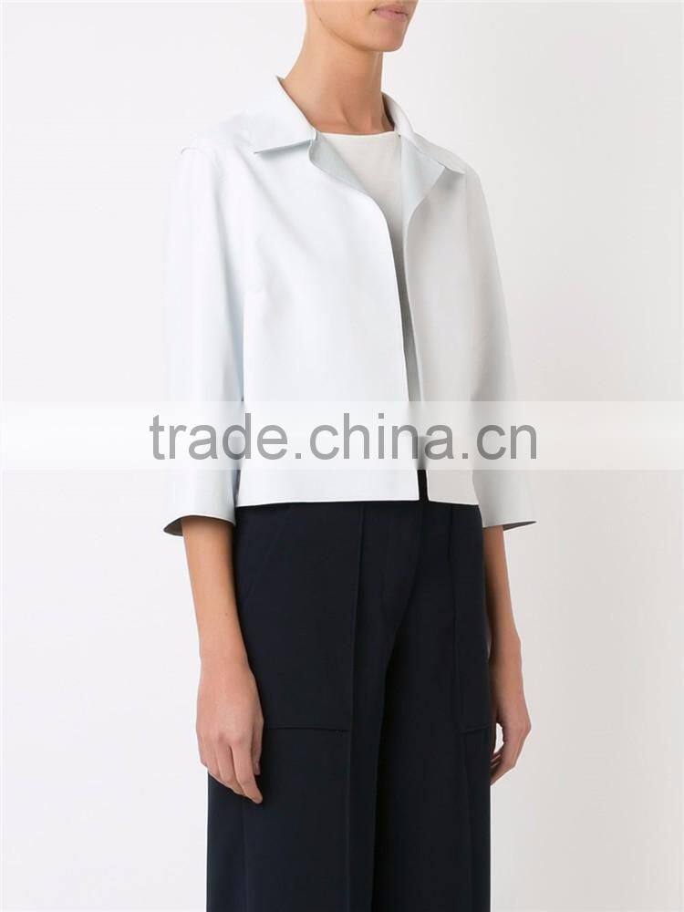 Shandao OEM custom winter soft 3/4 sleeve winter fashional butcher coat