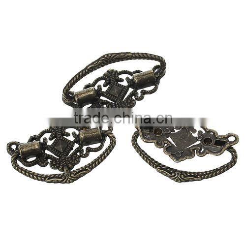 Antique Bronze Hollow Irregular Jewelry Wooden Box Pull Handle Knobs 48.0mmx24.0mm