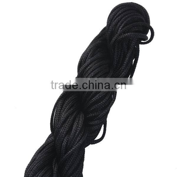Polyester Jewelry Thread Cord Black 1mm Cord Wire