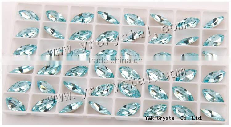 k9 crystal fancy stone Light Aquamarine crystal glass bead