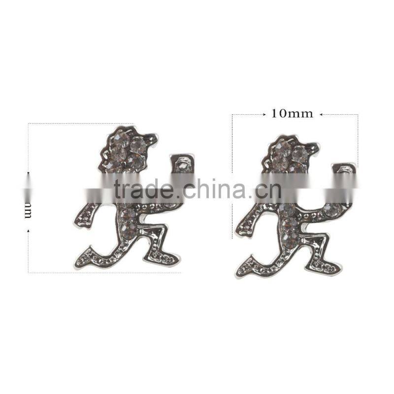 Daily Wear Latest Tops Designs Silver Hiphop Earrings Jewelry For Ladies Wholesale