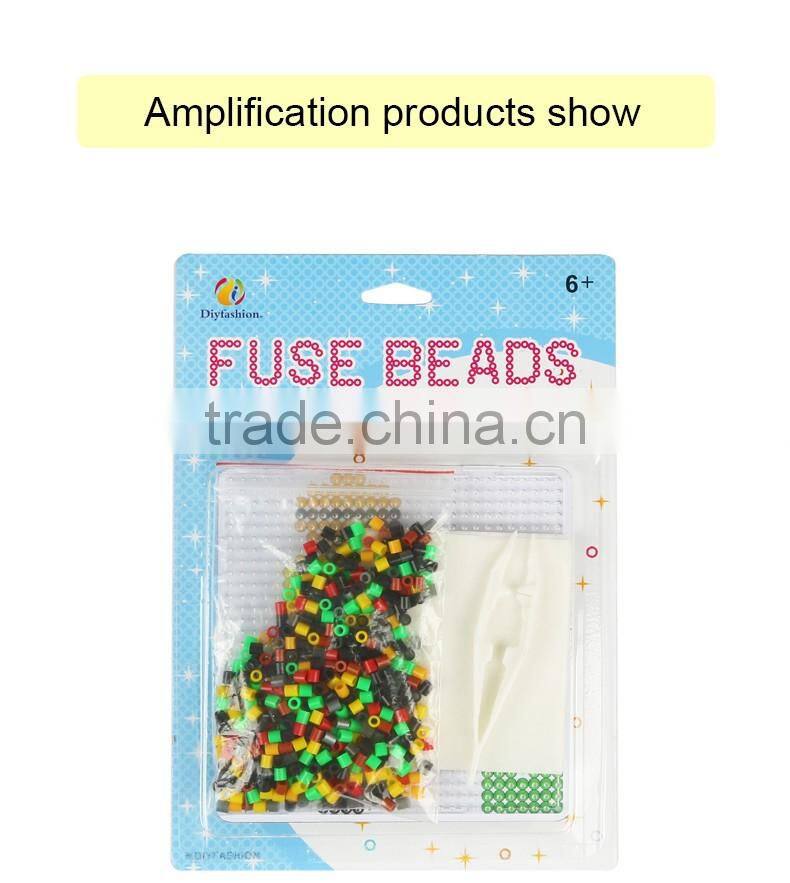 Diyfashion 5mm hama perler fuse beads Motorcycle set with puzzle iron paper and twezzer hama beads toys for kids 18034