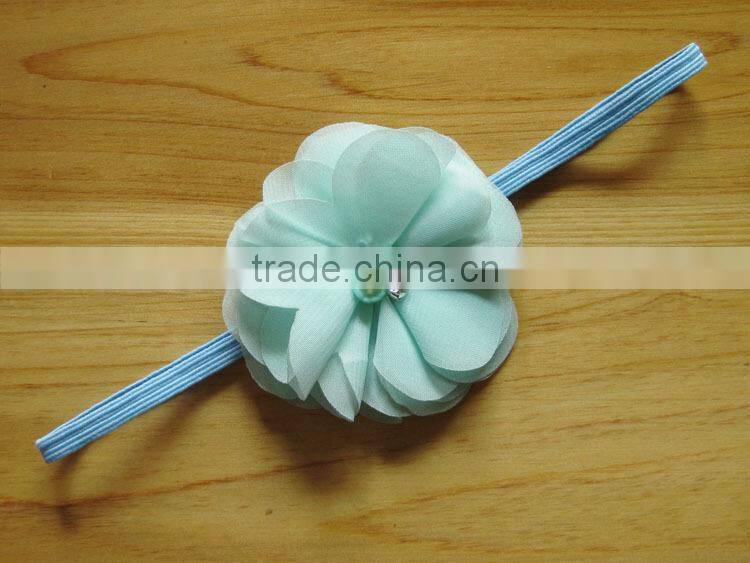 Trendy Girls Muti-colors cute cheap hair accessories for babies ribbon flower