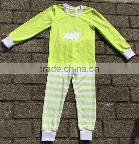 Lazy Girls Easter New Bunny Set Children Boutique Clothing Green Pastel Outfits Baby Clothes