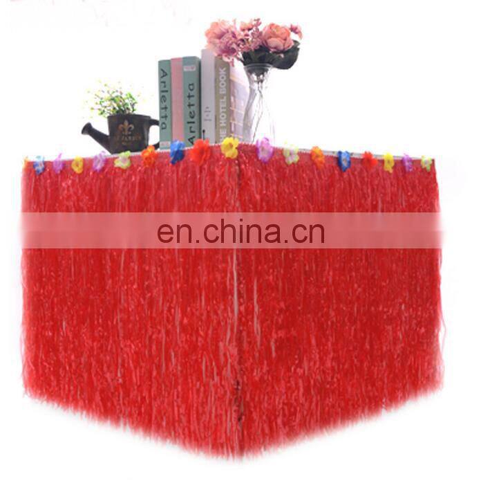 Hawaiian Table Skirt Luau Hibiscus Table Hula Skirt