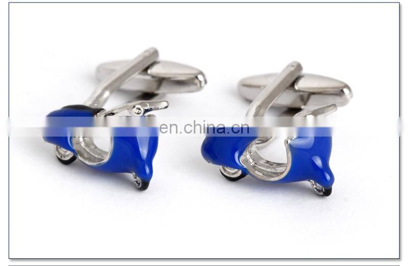 Fancy Motorcycle Shirt Cufflinks Blue Men