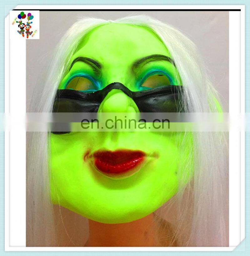 Green Face Clown Adult Scary Rubber Halloween Party Masks HPC-0406