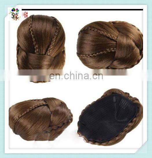 Fashion Women European Synthetic Braid Bun Hairpieces with Comb HPC-0188