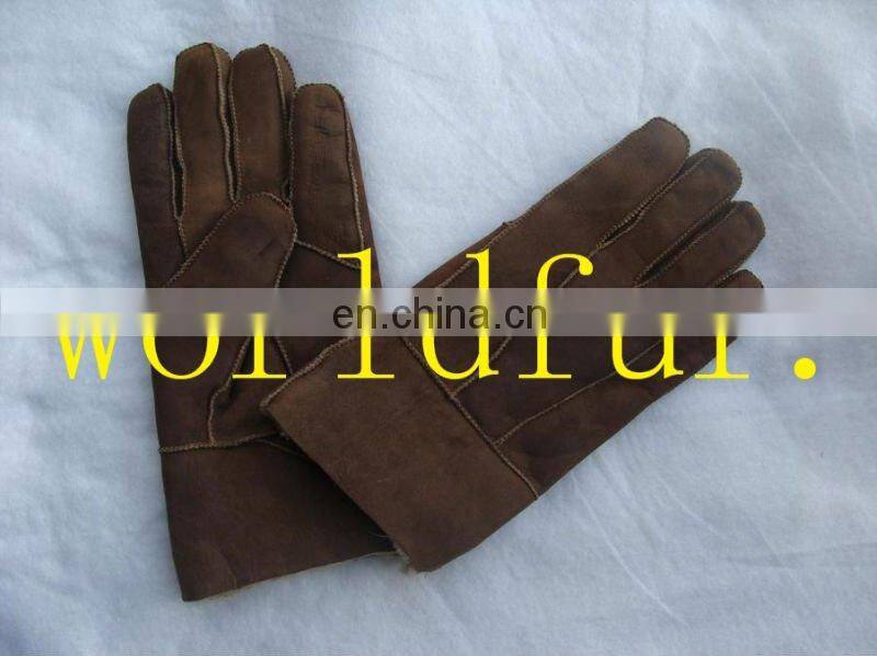 BY-S-G129 Double Face Sheepskin Gloves with perfect quality
