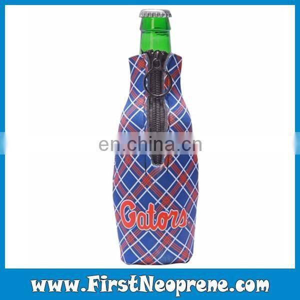 Red Plaid Selected Materials Personalized Beer Coolies