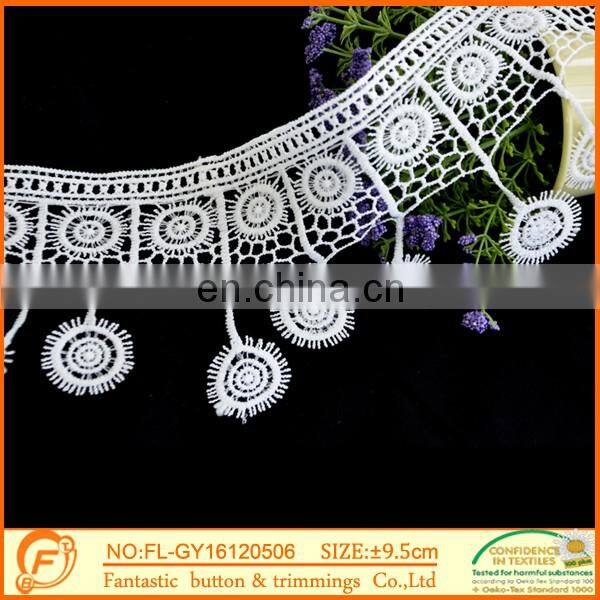 flower Trimming laces And White lace fabric lace bulk tassels