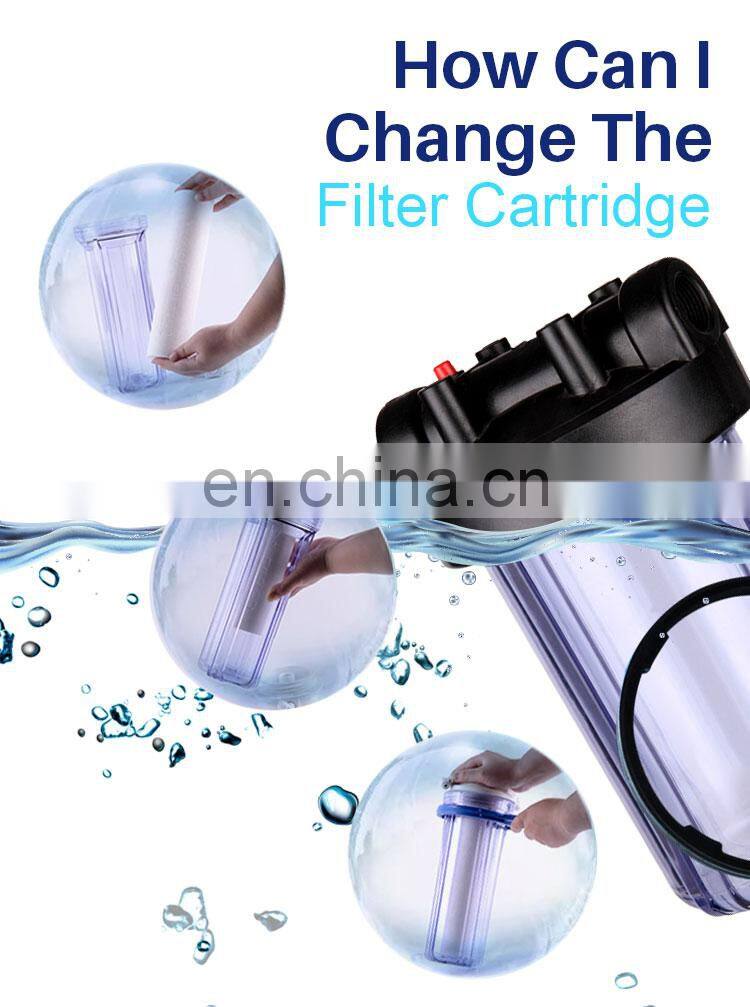 10 inch Jumbo clear filter housing