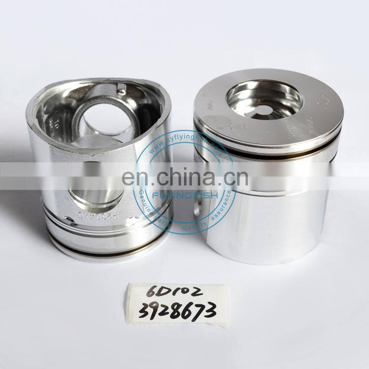 Original and Aftermarket Spare Parts 6D102 S6D102 6BT 6BT5.9 6BTA5.9 QSB Engine Piston Kit 3928673