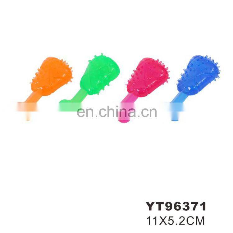 Colorful dogs bite toys TPR soft chew dental toys for dog