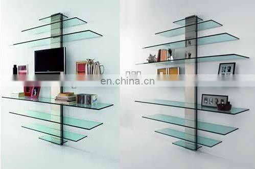 4-12mm tempered safety Glass shelf high quality glass shelf brackets